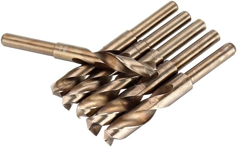NUSHKI M35 HSS-Co Cobalt Twist Drill Bit 1/2 Inch Reduced Shank Drill Bit For Metal Stainless Steel Drilling,29mm