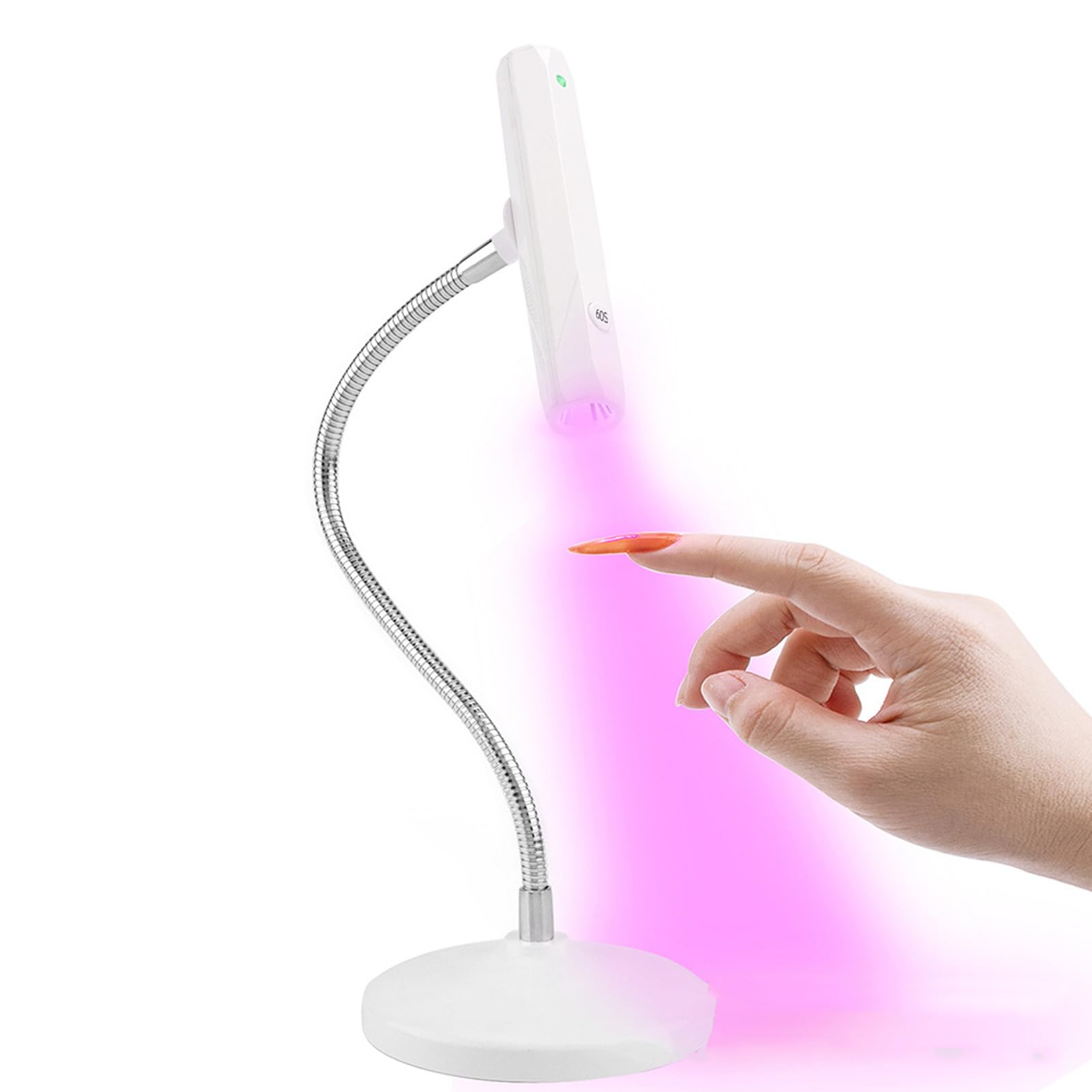 Generic Lampada per Unghie LED UV Magnetica Portatile Ricaricabile con Collo di Cigno Flessibile per Uso Domestico Professionale, Polimerizzazione Flash da 9 W, per gli Amanti della Nail Art