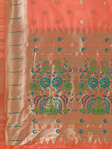 Image of DEVANGI Women's Woven Banarasi Silk Dupatta /Chunni For Women, Floral Print 1 Meter Wide and 2.3 Meter Length Printed Designer Dupatta /Chunni For Girls