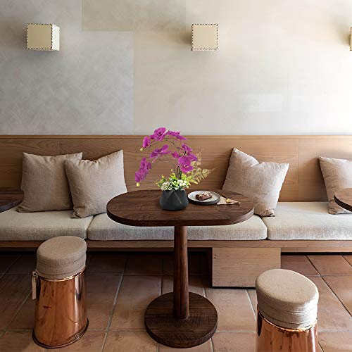 Lesing Artificial Ochid Flowers Fake Faux Orchid Arrangement With Vase Artificial Bonsai Potted Flowers Phalaenopsis Orchid In Vase For Home Decoration (Style 1,Black Vase) #TOP6