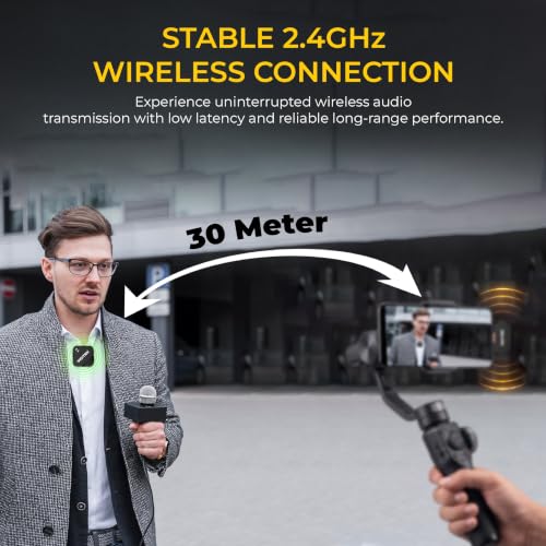 Image of Digitek DWM-125 2-in-1 Wireless Microphone with Charging Case for iPhone 15 Series & USB-C Android Devices, Dual Transmitters, 2.4GHz Wireless, Noise Reduction, 30m Range, 6H Battery Life, Plug & Play