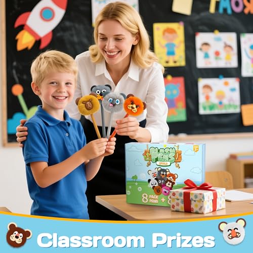 8 bolígrafos adorables para niños - multicolor miniatura 3