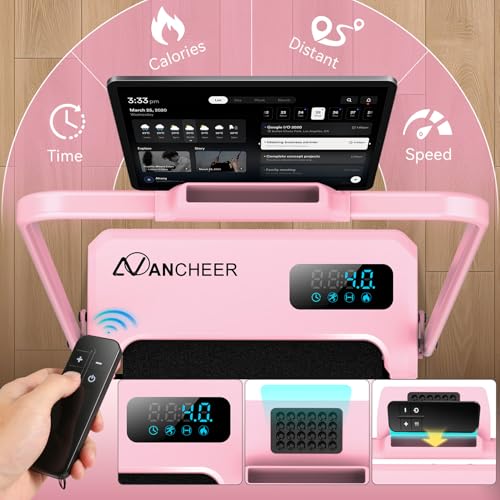 Image of ANCHEER Walking Pad Treadmill with Incline - Under Desk Treadmill, 3.5HP Portable Foldable Treadmills for Home Small Spaces, Office, Compact Running Machine with LED Display