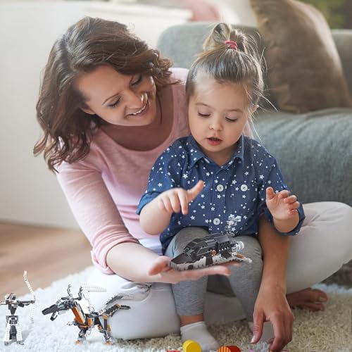 Image of Sky Tech 36-in-1 Magic Building Blocks Set | 256+ Pieces | Creative Construction Toy for Kids | Includes Instruction Manual | Ideal for Boys & Girls Ages 6+ | DIY Brick Robot, Jet, Ship Models