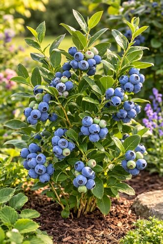 Heidelbeere Bluecrop ca. 30 cm Vaccinium corymbosum Bluecrop winterharte Heidelbeer-Pflanze reichtragend süße Früchte ideal für Garten Kübel & Terrasse ertragreich & pflegeleicht