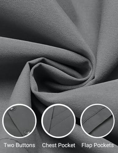 Men's Casual Blazer Jacket Two Button Sport Coat Lightweight Slim Fit Suit4