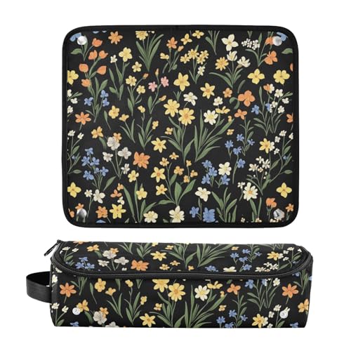 Estuche de viaje 2 en 1 para planchas y rizadores con tapete resistente al calor y cierre con cremallera, organizador portátil para planchas, rizadores, cepillos y secadores pequeños miniatura 3