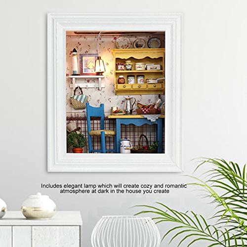 Fotorahmen Typ Mini DIY Dollhouse Set Mini House Kit mit Miniatur-Möbel und Lampe für Heimtextilien, Kinder Freunde… – Bild 5