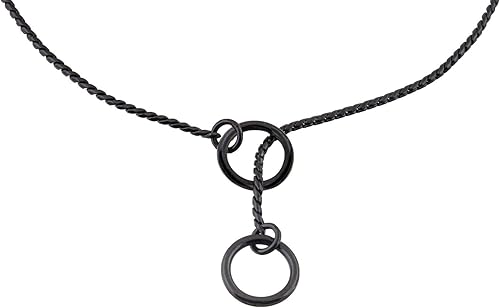 Miniatura 2 de Alvalley Collar de cadena de metal para exhibición de perros, collar deslizante para mascotas para espectáculos, collar de cadena de serpiente de