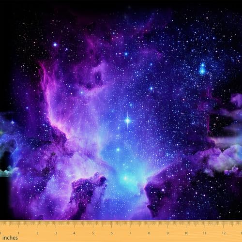 Galaxy Upholstery Fabric by The Yard, Purple Blue...