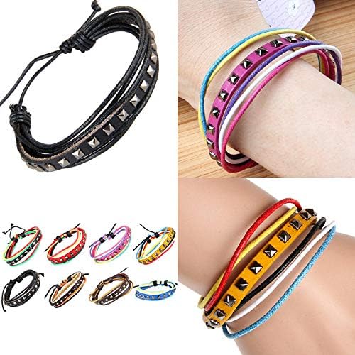 UGBJ Cuff Vintage Bracelets Punk Armband Multilayer Sieben Farben Wachs