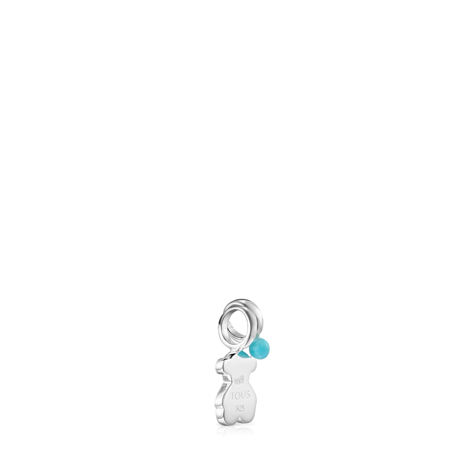 TOUS Pack de Colgantes de Plata de Primera Ley para Mujer con Motivo de Oso y Howlita tratada de 0,85cm, No incluye Cadena, Clásico y Elegante, Colección Sweet Dolls