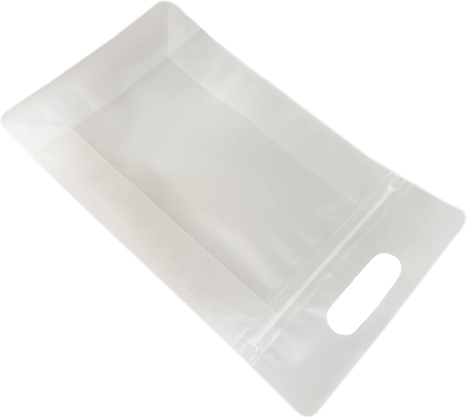 PABCK Clear Plastic Food Bags Stand Up with Handle 30Pcs 9.06x13+3.15 inch | Resealable Food Storage Bags for Cookies Cereal Snack Seeds Bakery Crafts Packing Zipper Self Seal Poly Sample Pouch Reusable