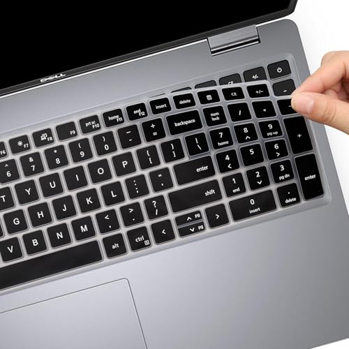 Image of Keyboard Cover for 15.6 inch Dell Latitude 5520 5521 5530 5531 Keyboard Skin, 15.6 inch Dell Precision 3560 3570 3561 3571 Laptop Keyboard Cover Protective Skin, Black