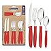 Tramontina Plenus Set di Posate per 4 Persone, 16 Pezzi, in Acciaio Inox, Colore: Rosso