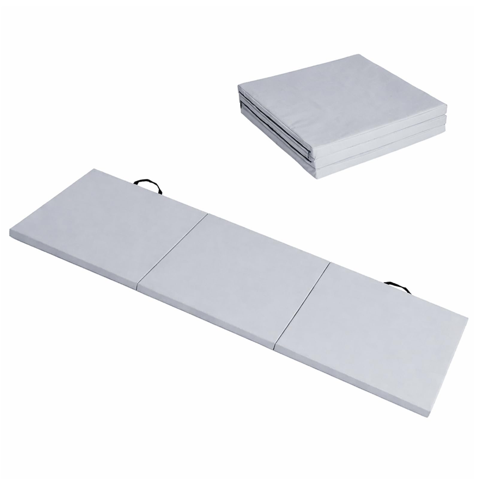 Gymnastikmatte 180×60×5 cm Dicke Fitnessmatte Faltbar – Rutschfeste Yogamatte mit Tragegriffen, Hochdichte EPE Turnmatte Trainingsmatte für Yoga, Pilates, Gymnastik