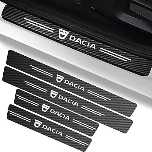 4pcs Auto Einstiegsleisten Schutz,Auto Trittschutz Einstiegsleisten Kratzschutzfolien,Carbon Einstiegsleisten Aufkleber Kompatibel für Dacia Jogger Duster Spring Sandero Logan Lodgy Dokker Bigster