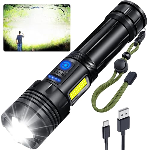 Rechargeable Flashlight 990000 High Lumens, Powerful Led Tactical Flashlights with Zoomable, 7 Modes...