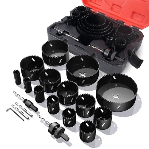 Kit scie-cloche bimétallique HAUTMEC aux dents HSS traitées thermiquement de précision