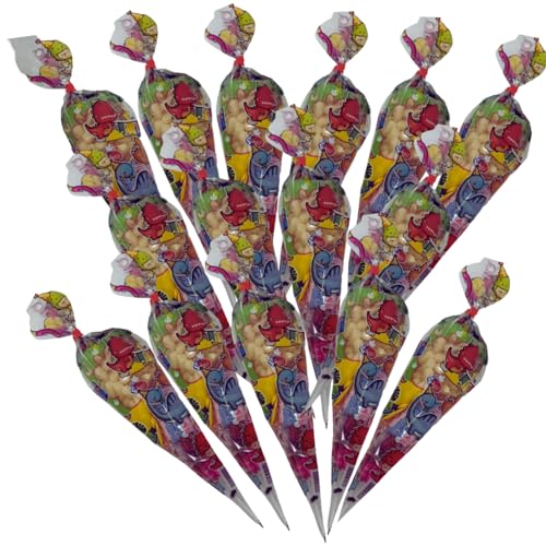Golopin, Conos de Chuches SIN GLUTEN para Cumpleaños, Cucuruchos de Golosinas, Bolsas de Dulces Infantiles Listas para Regalar (15)