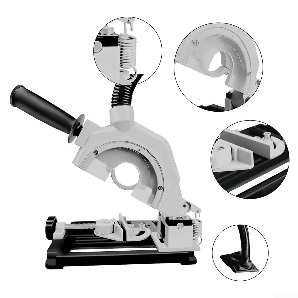 Supporto per smerigliatrice angolare, supporto per smerigliatrice angolare a 45 gradi, con protezioni in metallo, per smerigliatrici angolari con disco di taglio diametro da 115 mm a 125 mm