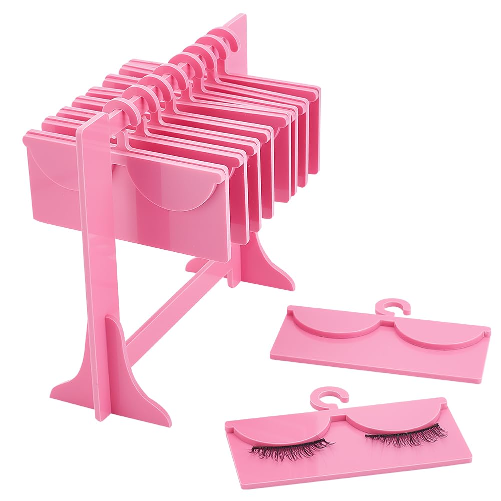 Présentoir à cils en acrylique avec 10 crochets pour faux cils de femme
