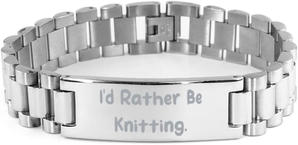 Epic Knitting Gifts, I'd Rather Be Knitting, Love Birthday Ladder Bracelet For Friends, Engraved Bracelet From Friends, Gift ideas, Knitting patterns, Easy knit patterns, Free knit patterns