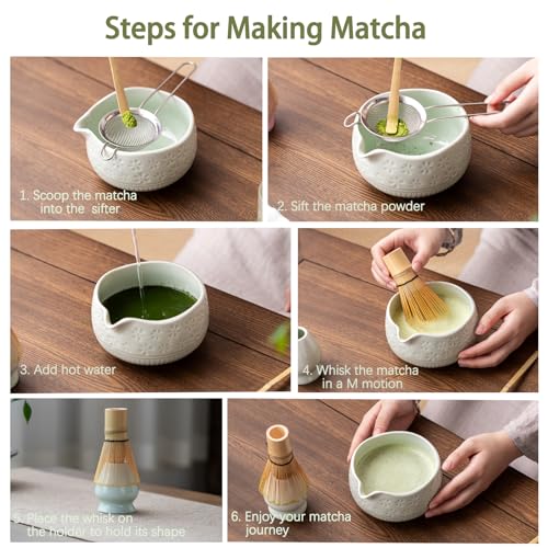 Image of Buucup Matcha Whisk Set, Ceramic Matcha Kit with Bowl & Bamboo Whisk