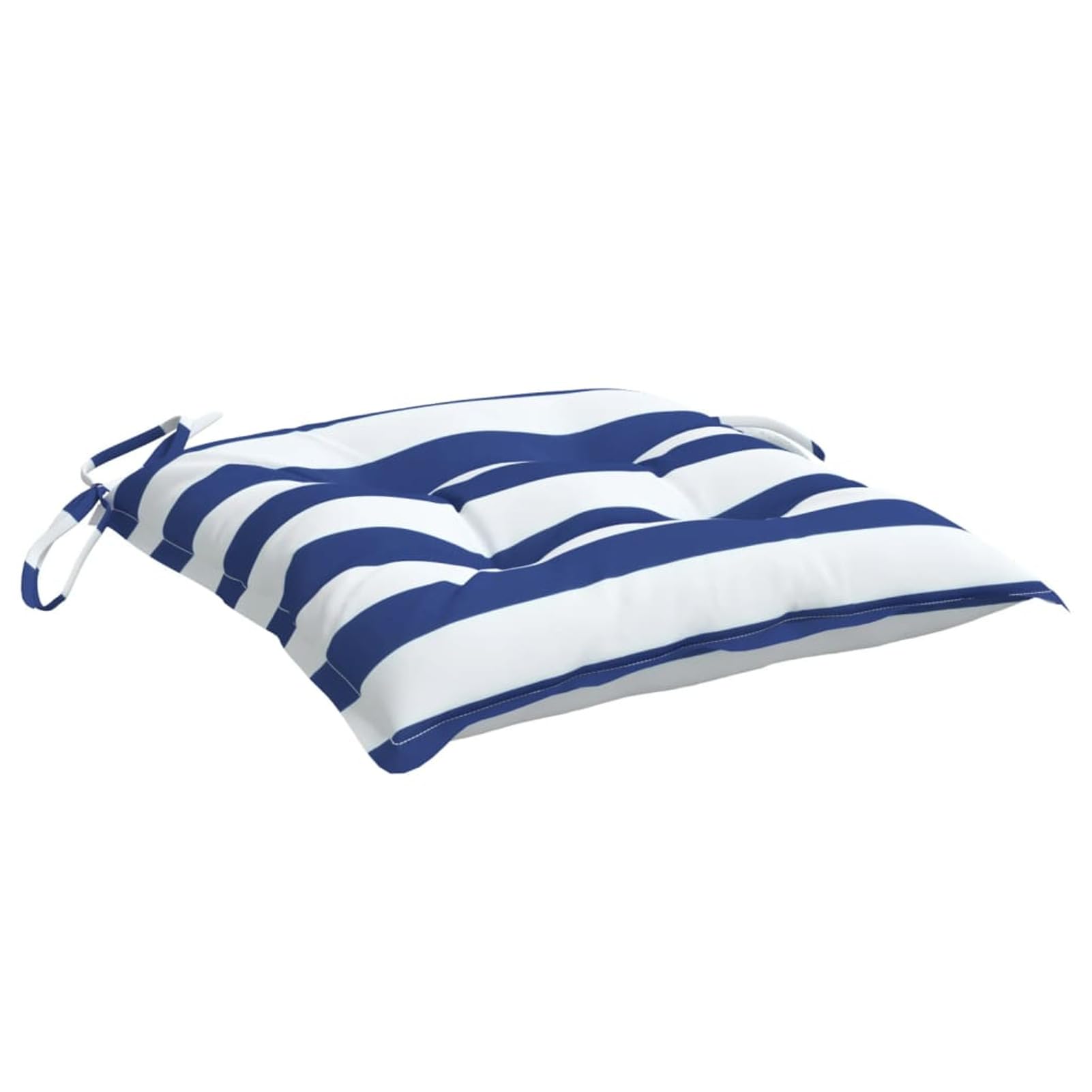 Sedile Per Barca Pieghevole MSW - 38x42x51 Cm, Bianco E Blu, In Plastica E Gommapiuma, Resistente All'acqua E Ai Raggi UV