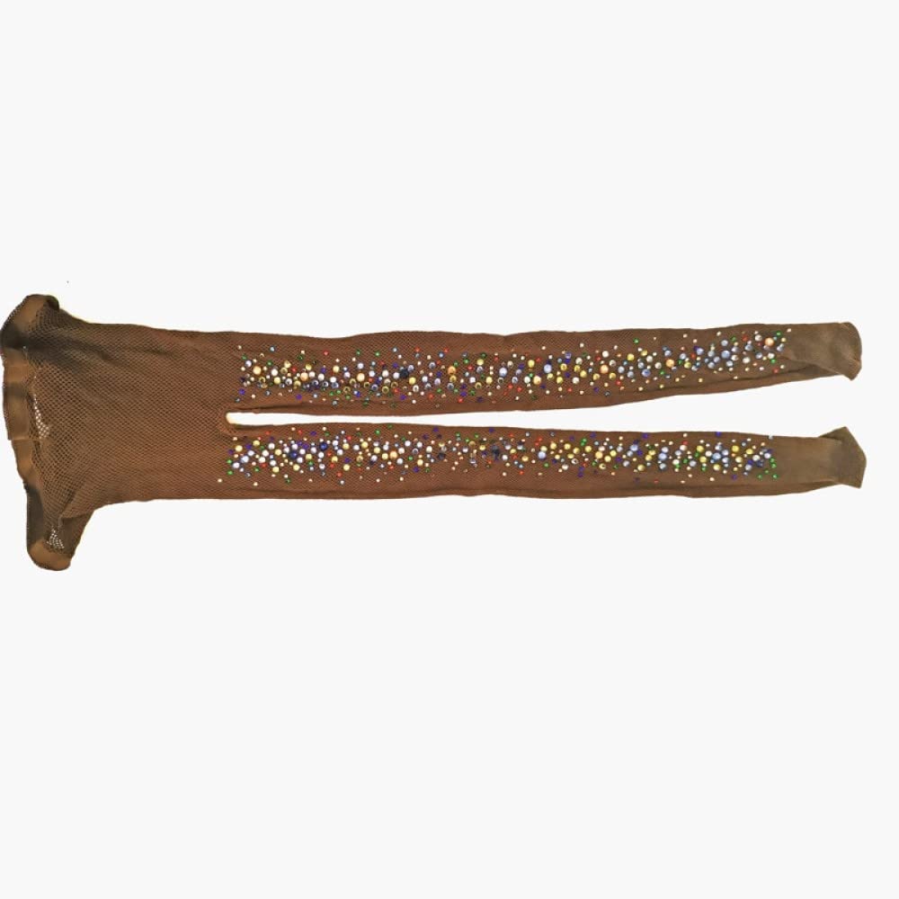 Damen Netzstrümpfe – Sexy Damen Strass Strumpfhose Glänzend Diamant Sommer Netzstrumpfhose Transparente Strümpfe Bling Fashion Party (Kaffee)