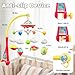BOBXIN Baby Mobile for Crib, Crib Mobile with Projector and 108 Melodies Music, Crib Toys with Remote Control and Hanging Rattles Rotating,Toy for Newborn and Baby Boy Girl Sleep