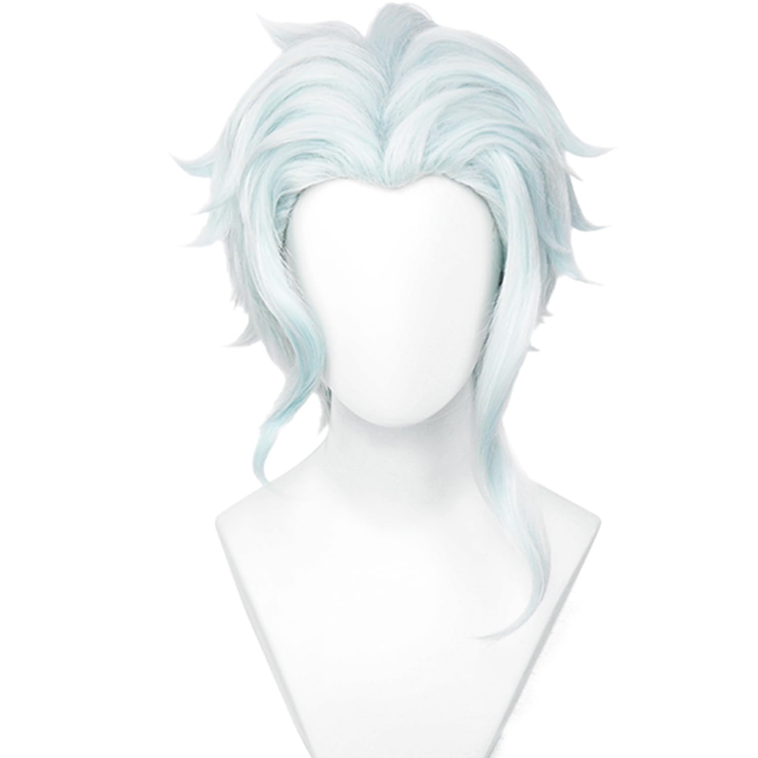 Sky Blue Cosplay Wig with Heat Resisitant Synthetic Costume Hairs for Women Men Halloween Christmas Cos Anime Party Replacement Wigs