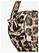 QWINEE Women's Leopard Print Top Handle Y2K Heart Shape Tote Handbag Mini Clutch Purse Brown One-Size