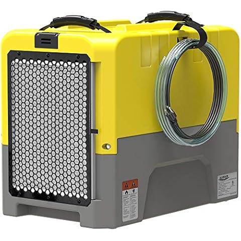 ALORAIR 180 PPD Commercial Dehumidifier with Pump Drain Hose, LGR Dehumidifiers for Basement Warehouse & Job Sites, Crawl Space Dehumidifier for Water Damage Restore, 5-Year-Limited Warranty, Yellow Cover