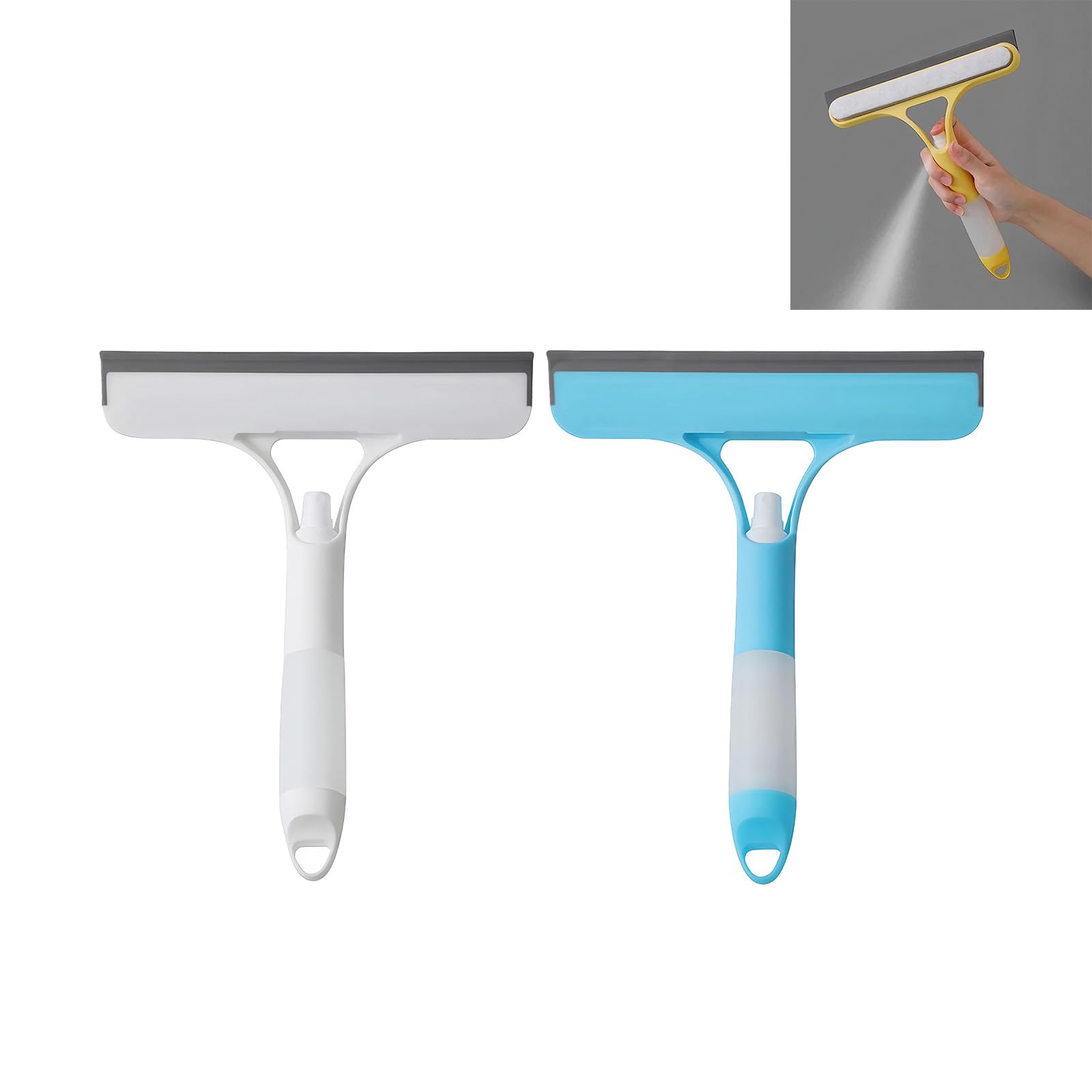 CTIME 3-in-1 Window Squeegee Cleaner With Extension Pole - 62" Kit, Scrubber & Rotating Head For High Windows - View #10