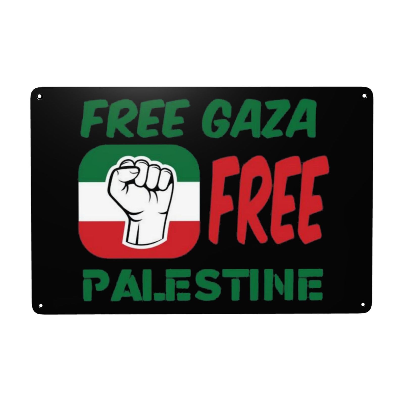 Free Gaza Free Palestine Tin Signs Funny Vintage Tin Signs Free Palestine Decor For Vintage Man Cave Home Club Poster Retro 8x12 Inch