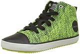 Geox J Alonisso Boy F Hohe Sneaker, Gelb (Lime/Black), 35 EU