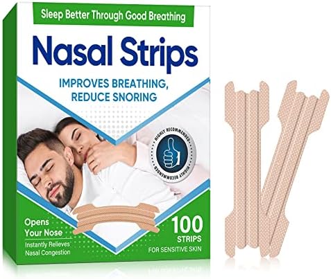 Upgraded Design | Nasal Strips,Anti Snoring Nasal Strips for Enhancing or Improving Nasal Breathing and Enjoy a Comfortable Sleep-100PCS