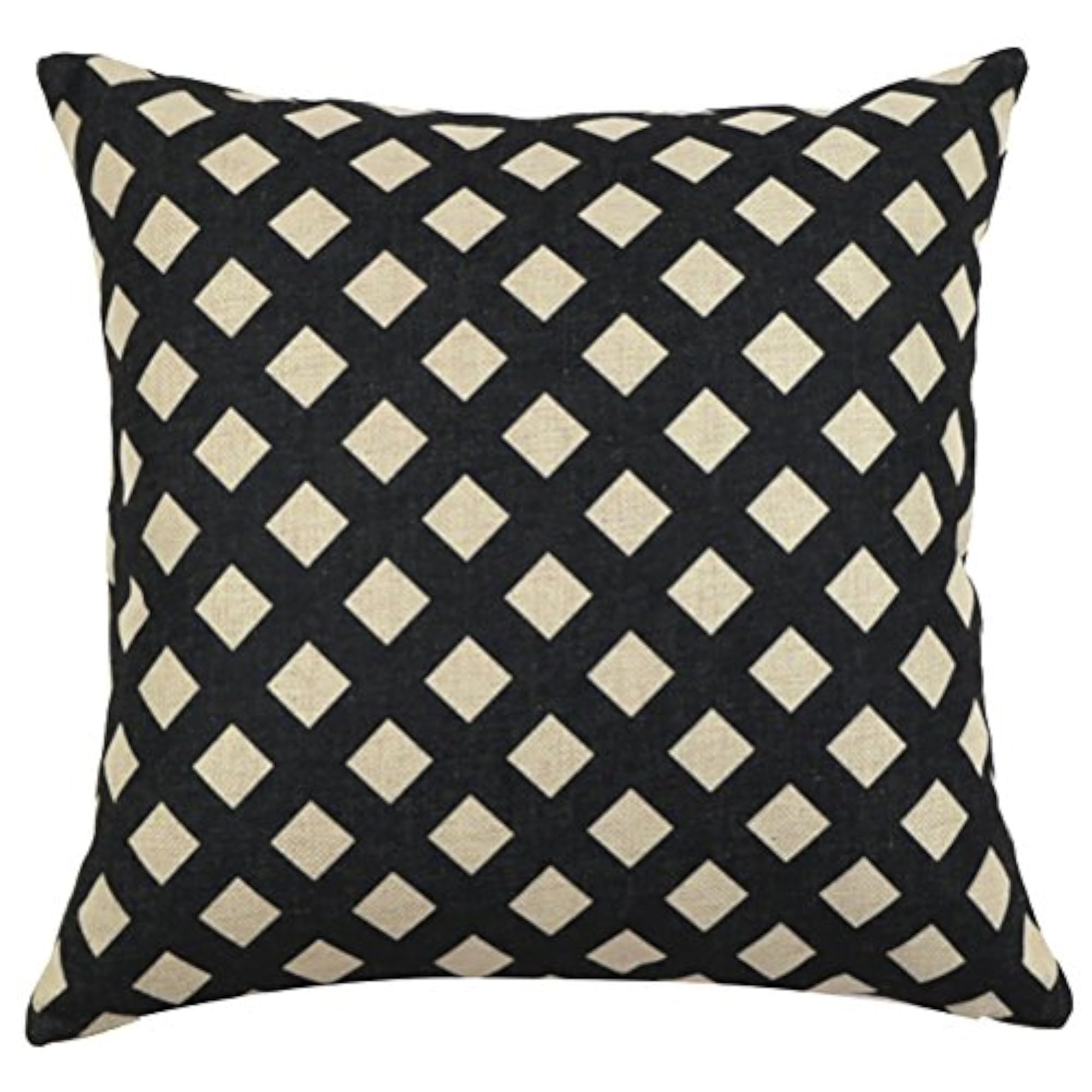 Square Black and White Geometric Printed Stuffed Cushion Insert