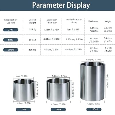Paint Density Specific Gravity Cup, Stainless Steel Coating Density Cup Liquid Densimeter Pycnometer Coating Specific Gravity Cup (100ML)