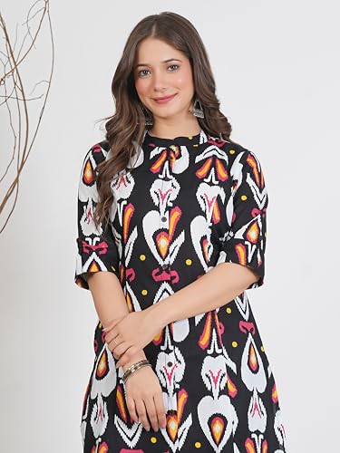Image of rytras Women's Cotton A-Line Kurta Set with Palazzo Pants