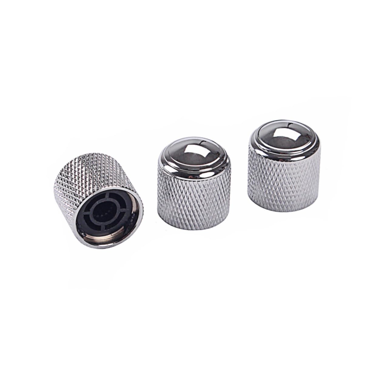 Abaodam 3pcs Knurled Guitar Bass Volume Tone Control Knobs Aluminum Alloy Guitar Parts Accessories Gd132