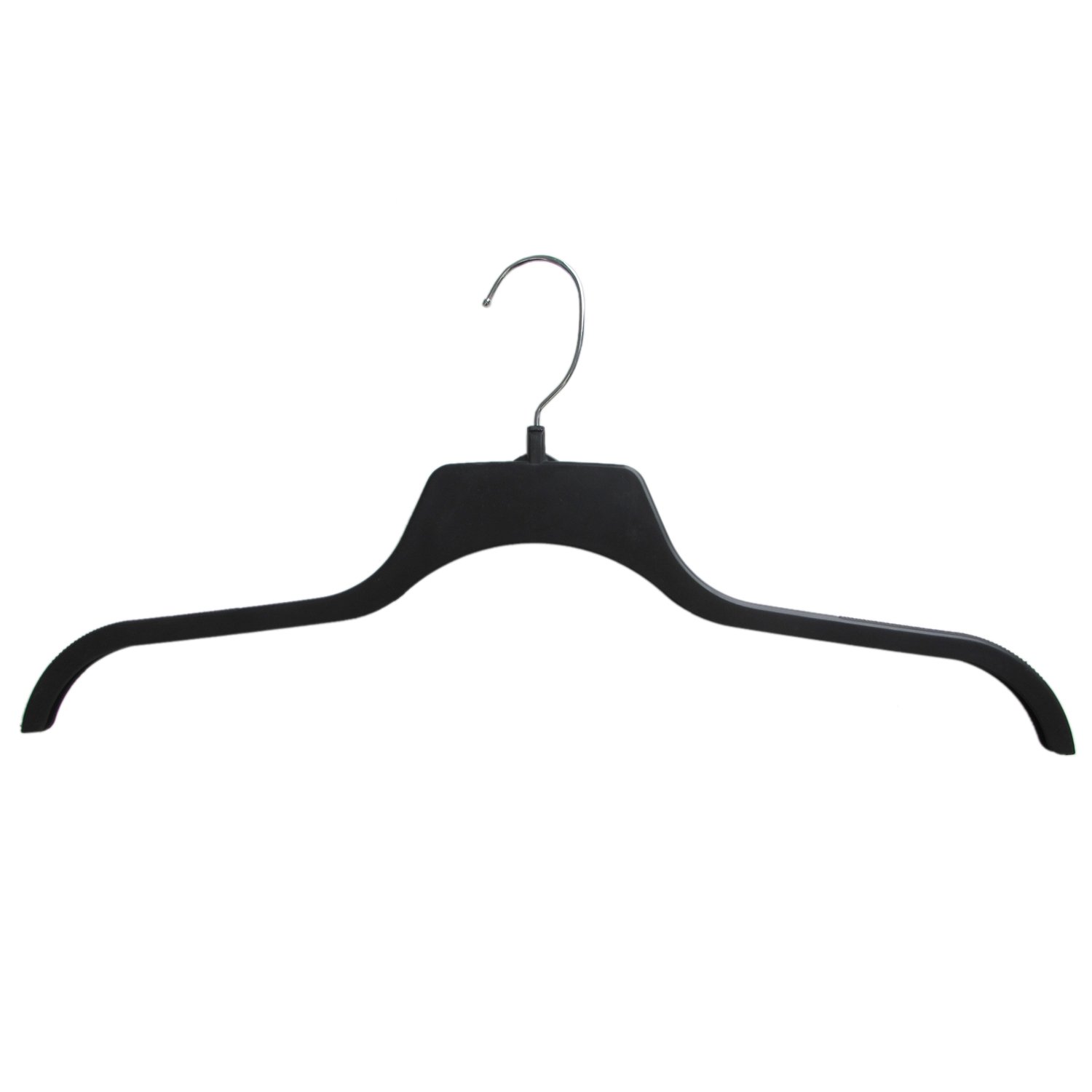 Hanger Central Heavy-Duty Black Plastic Closet Department Store Non Slip Sweater Hangers, 19 Inch, Pack of 10