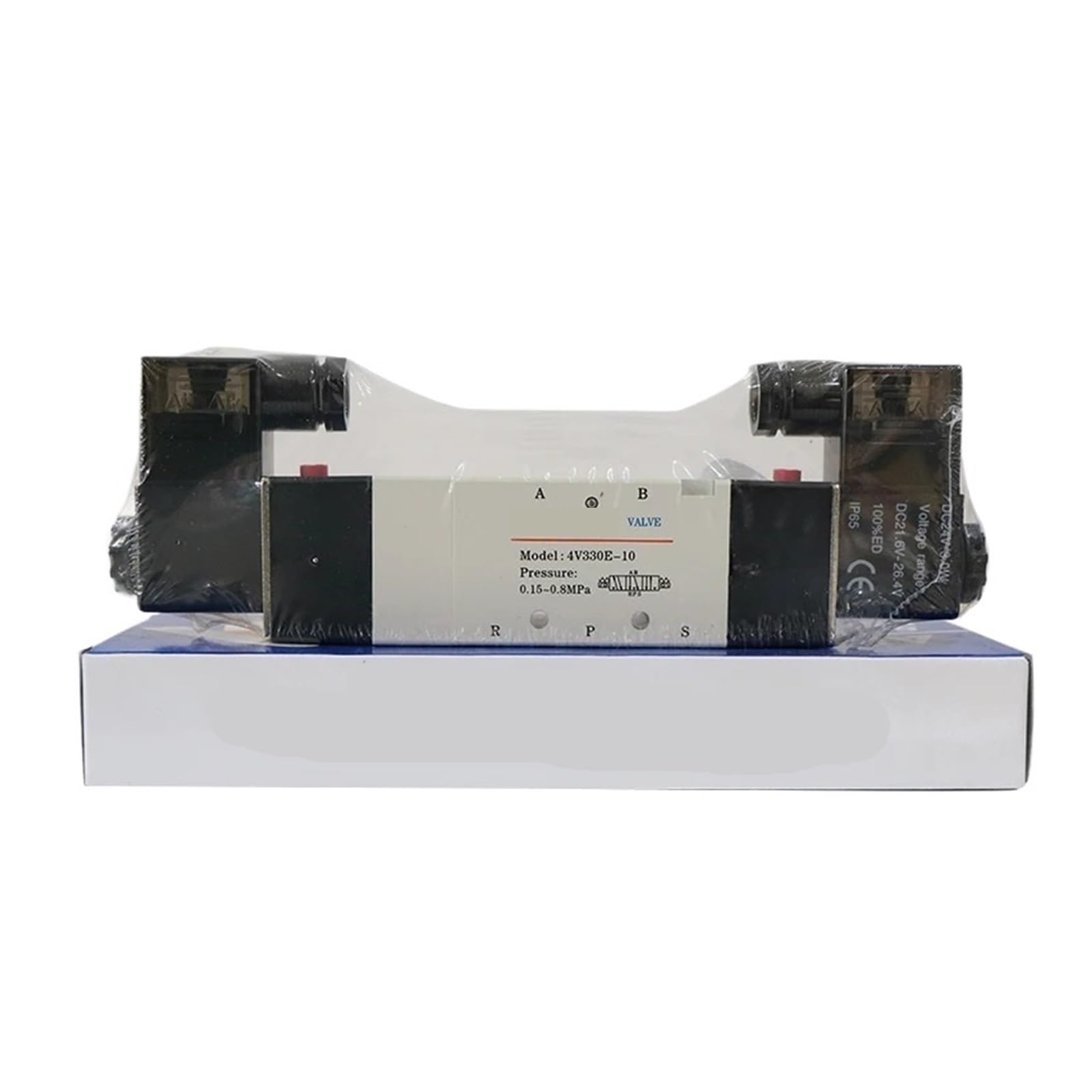 PXQCHAVLN 4V330C/E/P-10 DC24V AC220V Five-Port Three-Position Solenoid Valve(4V330E-10 DC24V)