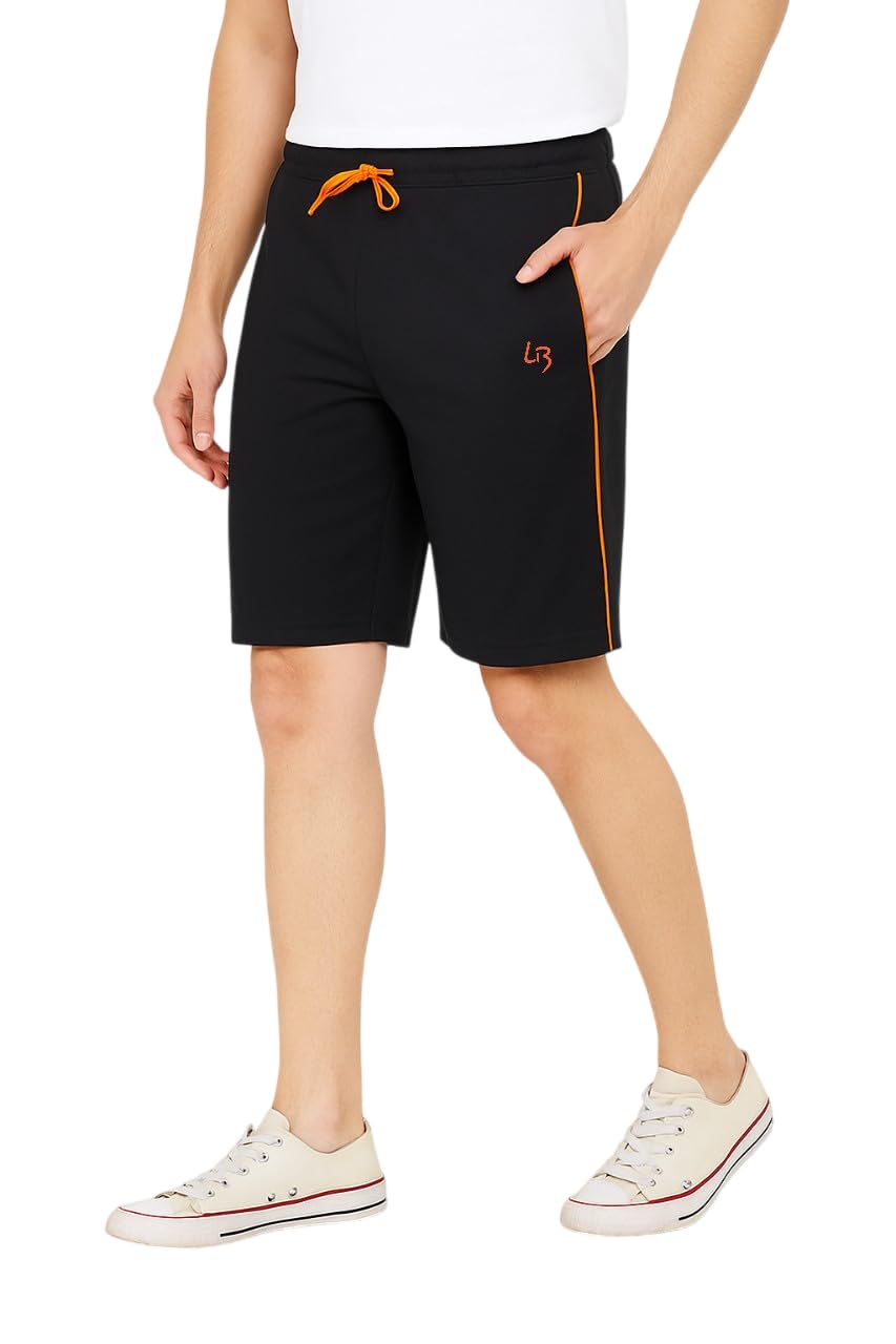 leebonee Men's Solid Cotton Shorts with Side Piping-picture-10