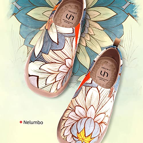 UIN Women's Blossom Slip On Shoes Colorful Comfortable Lightweight Art Travel Sneakers Casual Floral Stylish Everyday Loafers2