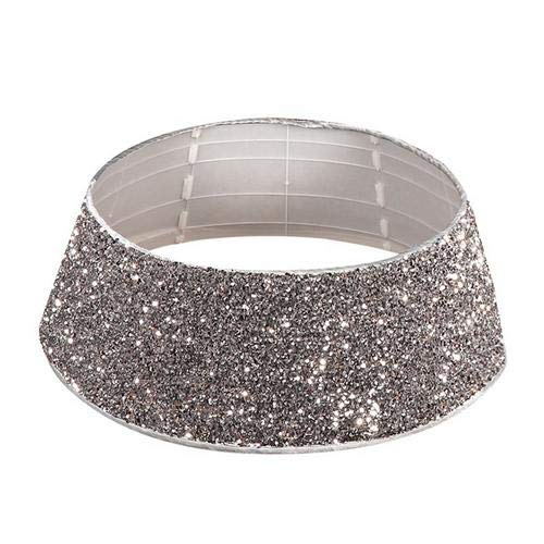 Élégante jupe de sapin de Noël à paillettes pour pied de sapin de Noël.