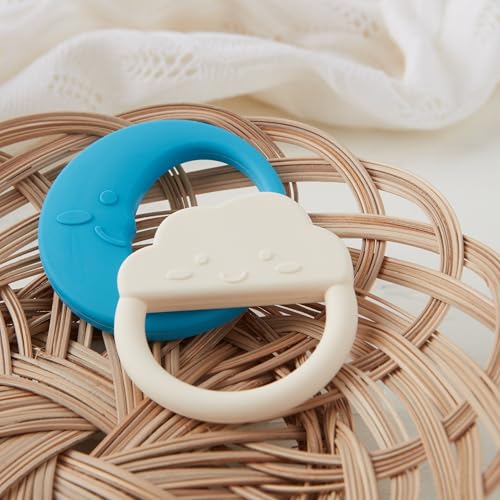 Image of C.R. Gibson 100% Food Grade Silicone Cloud Baby Teether for Infants, 2.75 inch x 4.25 inch, Multicolor
