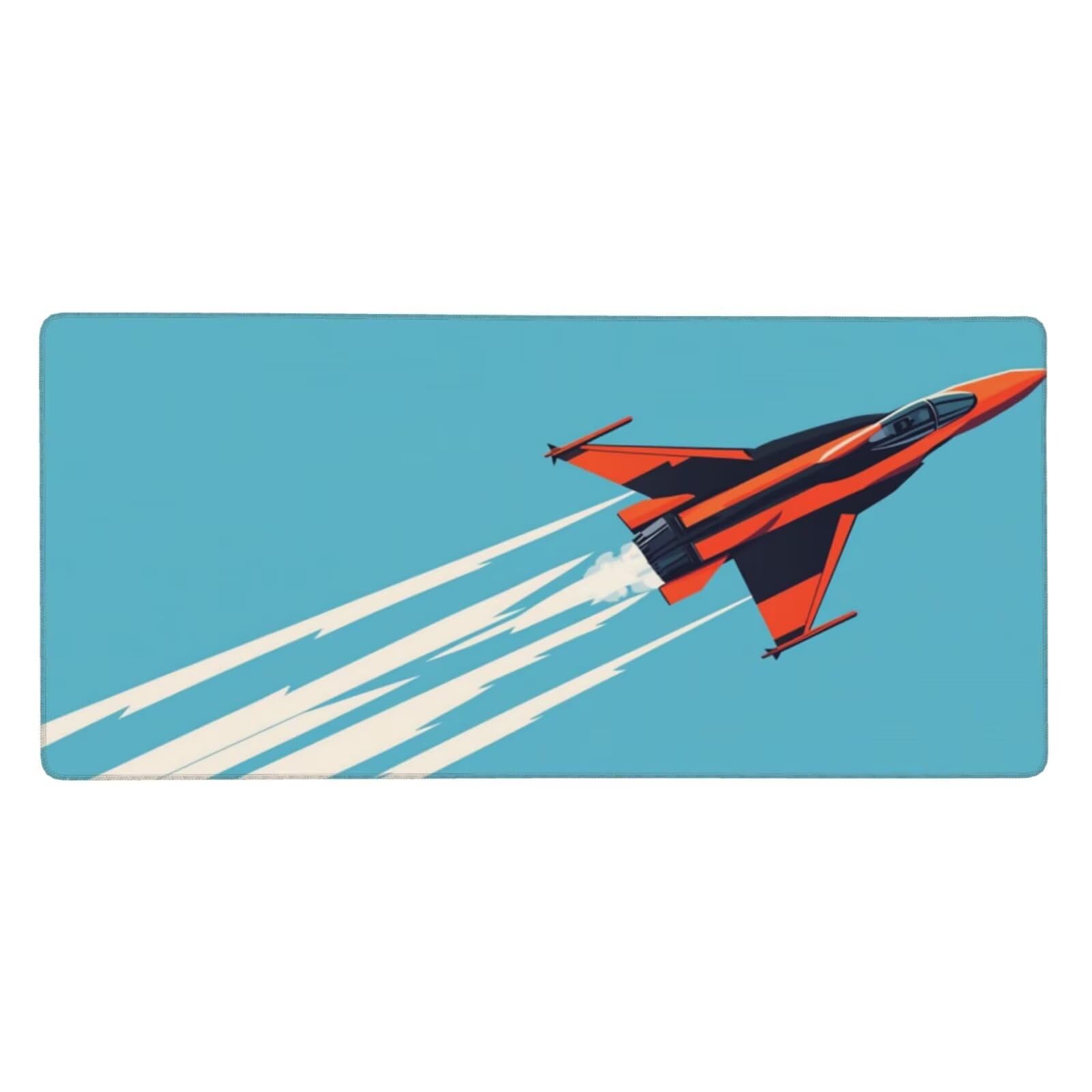 Blu Tappetino Gaming 1600 x 800 mm, Grande Tappetino Scrivania XXL Aereo, Bordi Cuciti Tappetino per Mouse ad Tracciamento di Precisione Migliora precisione e velocità, Accessori Ufficio Decor M385