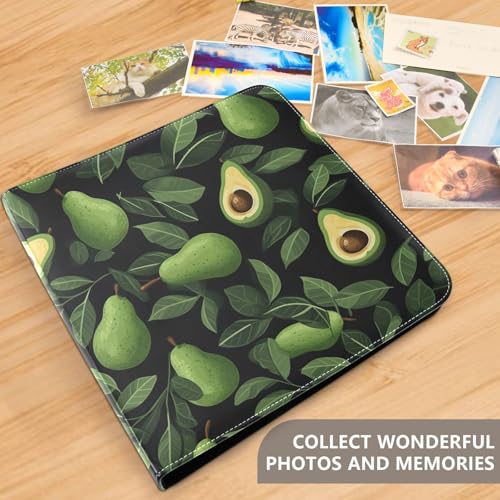 Álbum de Fotos Self Adhesive DIY Scrapbook ÁLBUM Verde Hoja de Aguacate 3 Anillos, 40 Páginas, 8x10 para Memorias miniatura 5